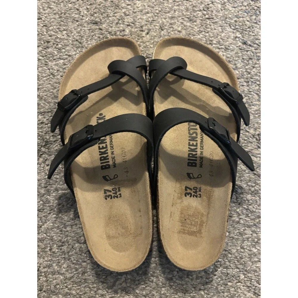 Birkenstock Mayari Birko-Flor Black Sandals Size 6 Women’s 37